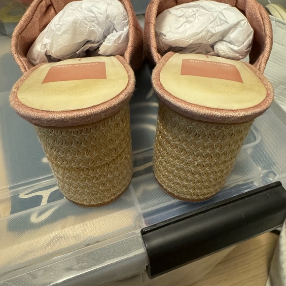 Dolce Vita pink linen sandals size 8 - Picture 2 of 3
